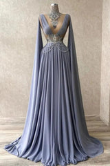 Fabulous High Neck Sleeveless Long 100D-chiffen prom Dresses With beads