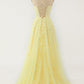 A-Line Spaghetti Straps Long Prom Dress