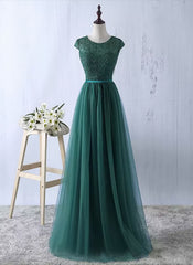 Lace and Tulle Bridesmaid Dress, Elegant Formal Dress