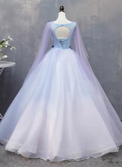 Lavender Tulle Long Formal Dress with Butterflies£¬Lavender Sweet 16 Dress