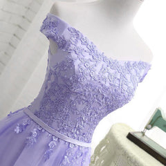 Light Purple Short Bridesmaid Dress , Tulle with Lace New Formal Dresses