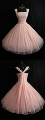1950S Vintage Dress, Short Homecoming Dress, Pink Homecoming Dress, 2024 Party Dress