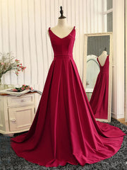 Red Fashionable Long Evening Gown, Red Prom Dress