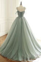 Romantic Olivia Tulle Long Prom Dresses,Ball Gown Birthday Gowns