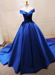 Royal Blue Party Dress, Prom Dress , Long Formal Gowns