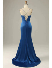 Mermaid / Trumpet Evening Gown Corsets Dress Cocktail Party Floor Length Sleeveless Cowl Neck Satin with Ruched